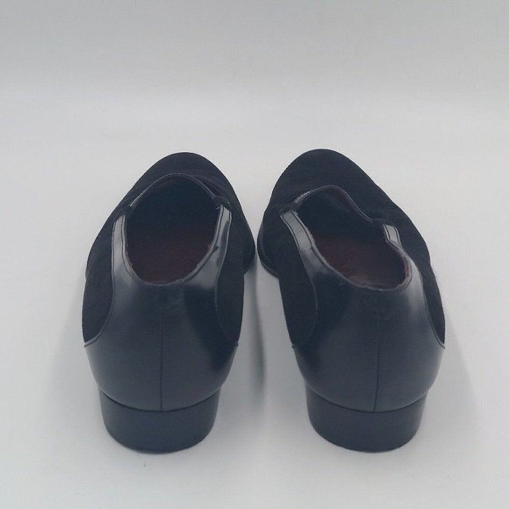 TODS Women's black Suede Leather Mary Jane Flat Loafers. 37.5. - Picture 5 of 7